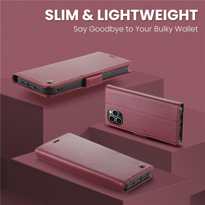 CaseMe iPhone 12 Pro Max Wallet RFID Blocking Magnetic Buckle Case