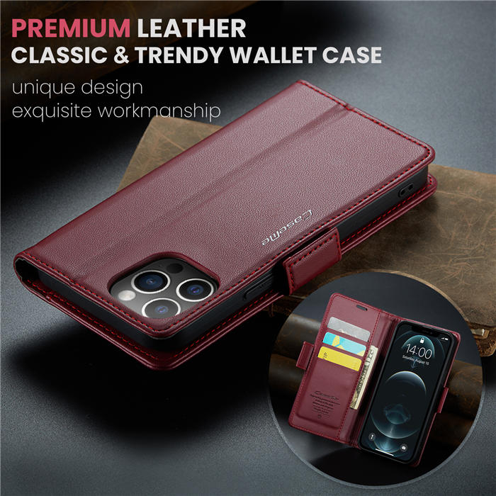 CaseMe iPhone 12 Pro Max Wallet RFID Blocking Magnetic Buckle Case