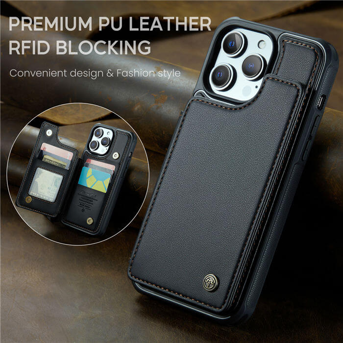 CaseMe iPhone 12 Pro Max RFID Blocking Card Holder Case