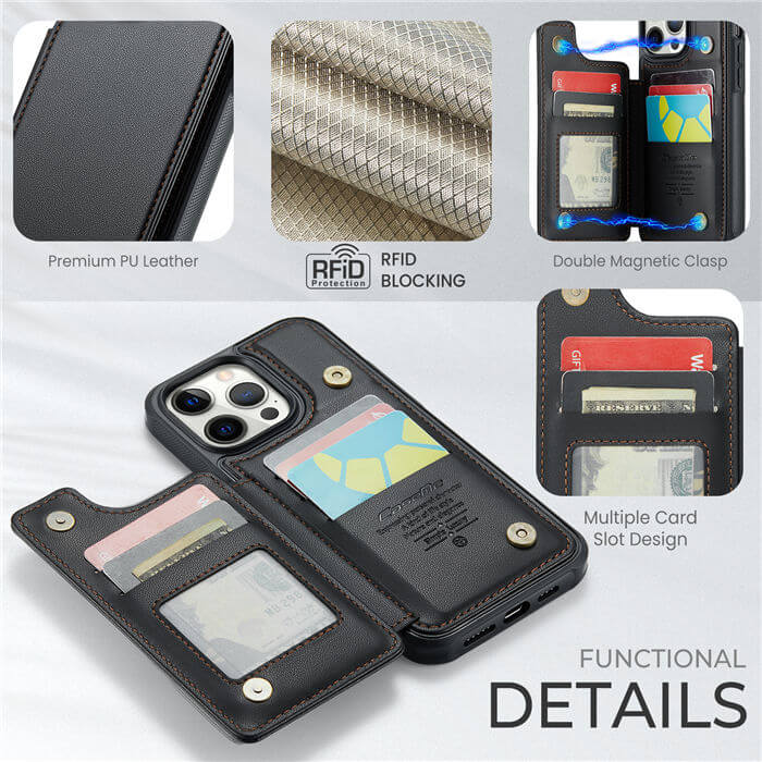 CaseMe iPhone 12 Pro Max RFID Blocking Card Holder Case