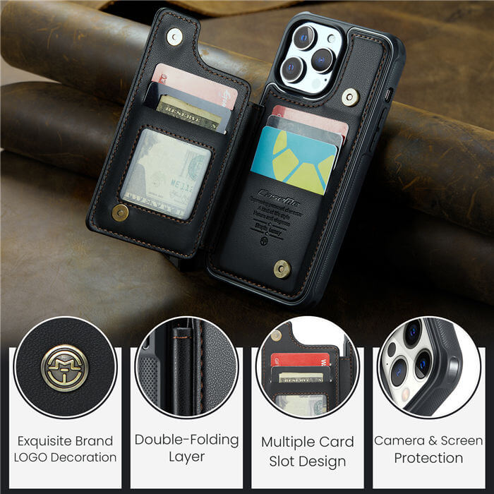 CaseMe iPhone 12 Pro Max RFID Blocking Card Holder Case