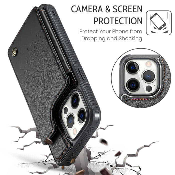 CaseMe iPhone 12 Pro Max RFID Blocking Card Holder Case
