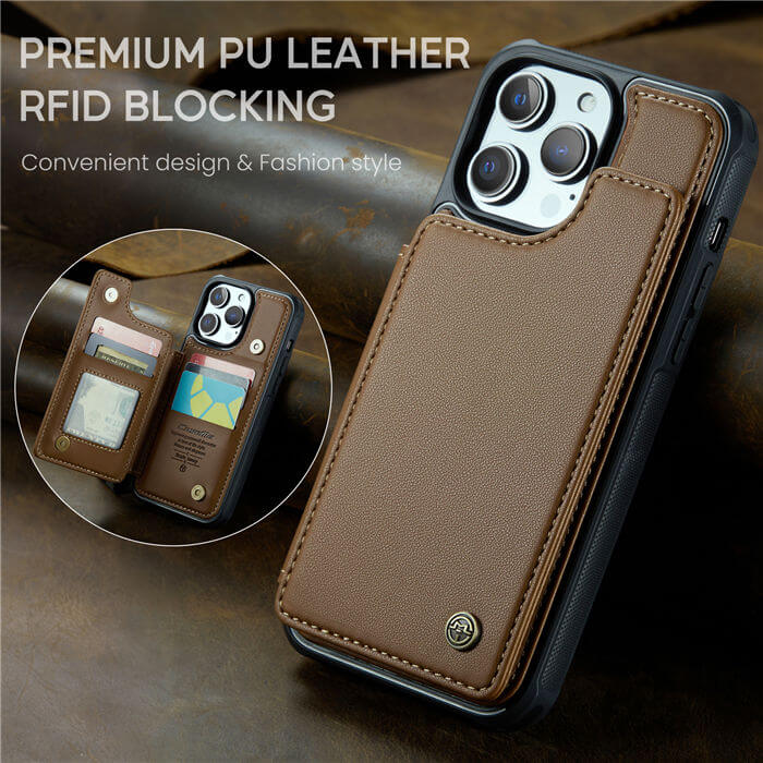 CaseMe iPhone 12 Pro Max RFID Blocking Card Holder Case