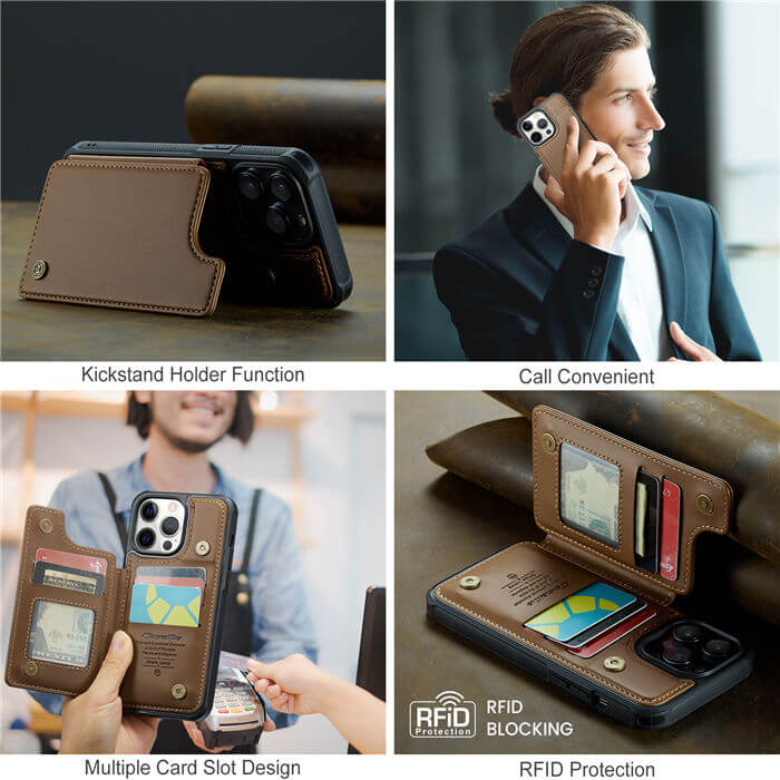 CaseMe iPhone 12 Pro Max RFID Blocking Card Holder Case
