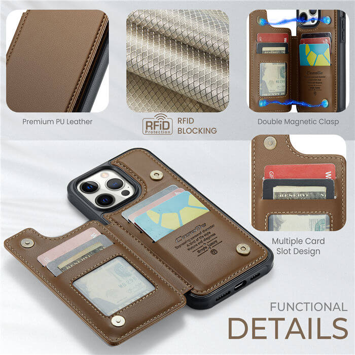 CaseMe iPhone 12 Pro Max RFID Blocking Card Holder Case