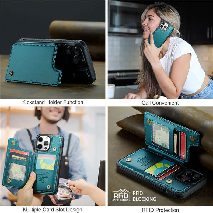 CaseMe iPhone 12 Pro Max RFID Blocking Card Holder Case