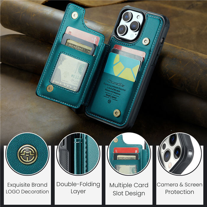 CaseMe iPhone 12 Pro Max RFID Blocking Card Holder Case