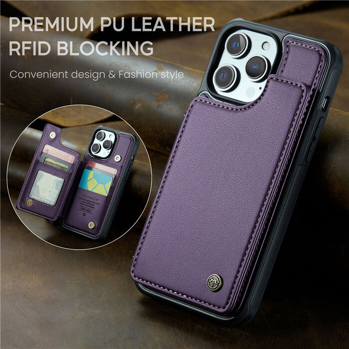 CaseMe iPhone 12 Pro Max RFID Blocking Card Holder Case