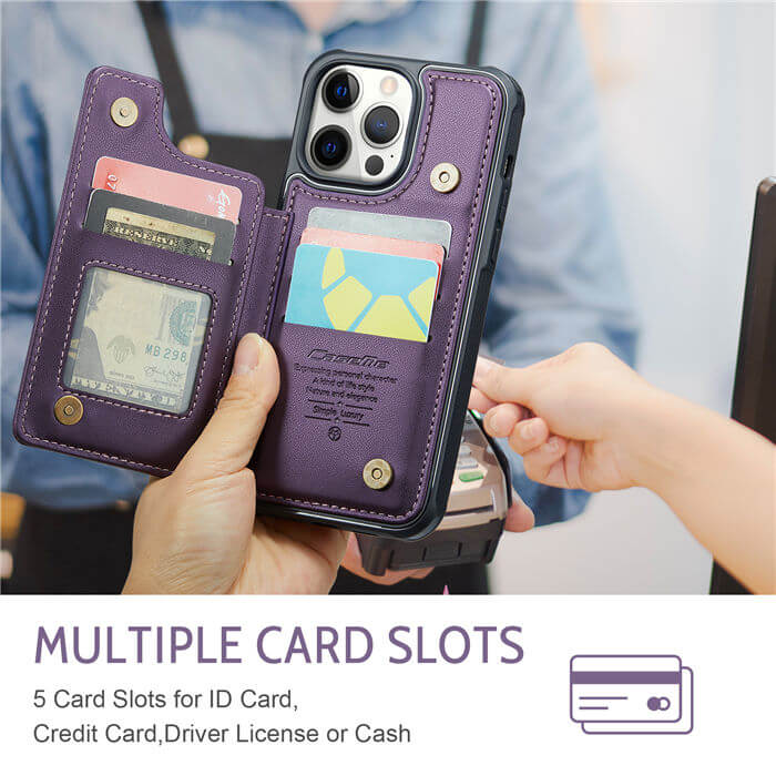 CaseMe iPhone 12 Pro Max RFID Blocking Card Holder Case