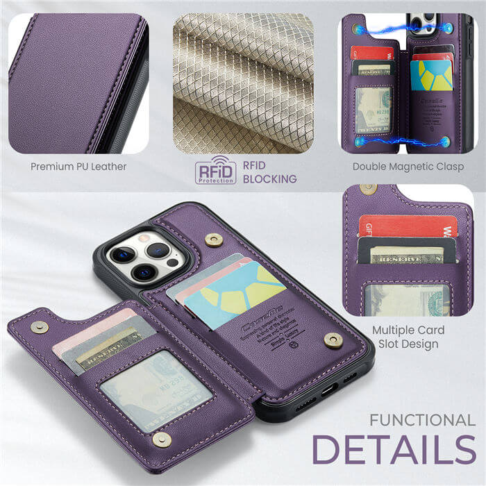 CaseMe iPhone 12 Pro Max RFID Blocking Card Holder Case