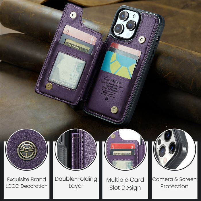 CaseMe iPhone 12 Pro Max RFID Blocking Card Holder Case