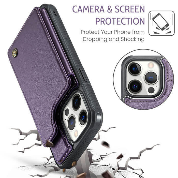 CaseMe iPhone 12 Pro Max RFID Blocking Card Holder Case