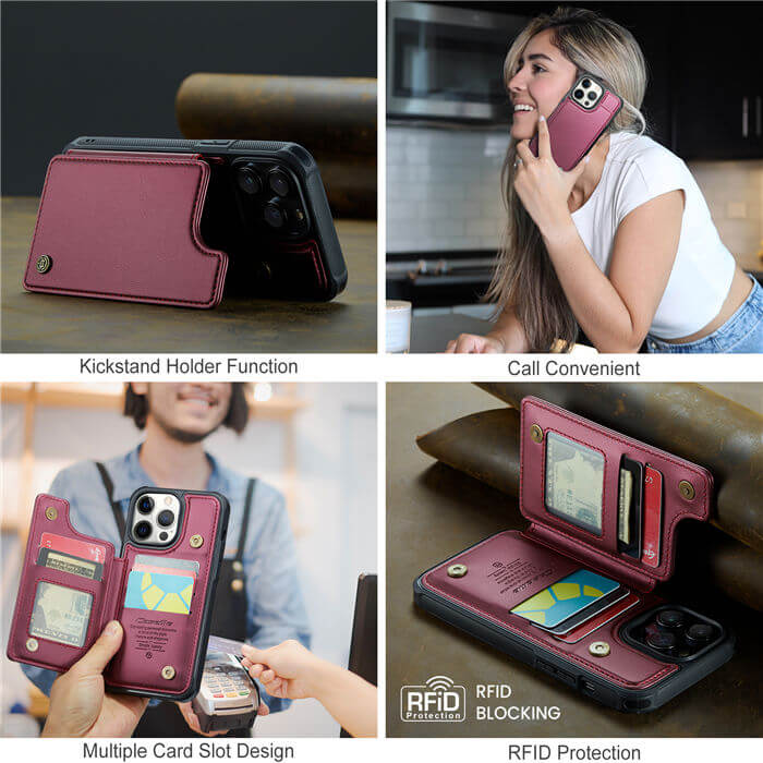CaseMe iPhone 12 Pro Max RFID Blocking Card Holder Case