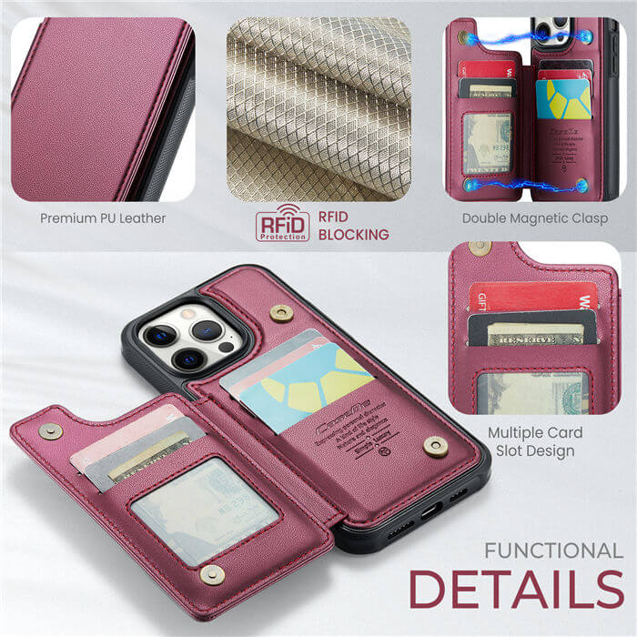 CaseMe iPhone 12 Pro Max RFID Blocking Card Holder Case