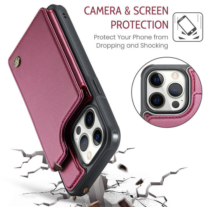 CaseMe iPhone 12 Pro Max RFID Blocking Card Holder Case