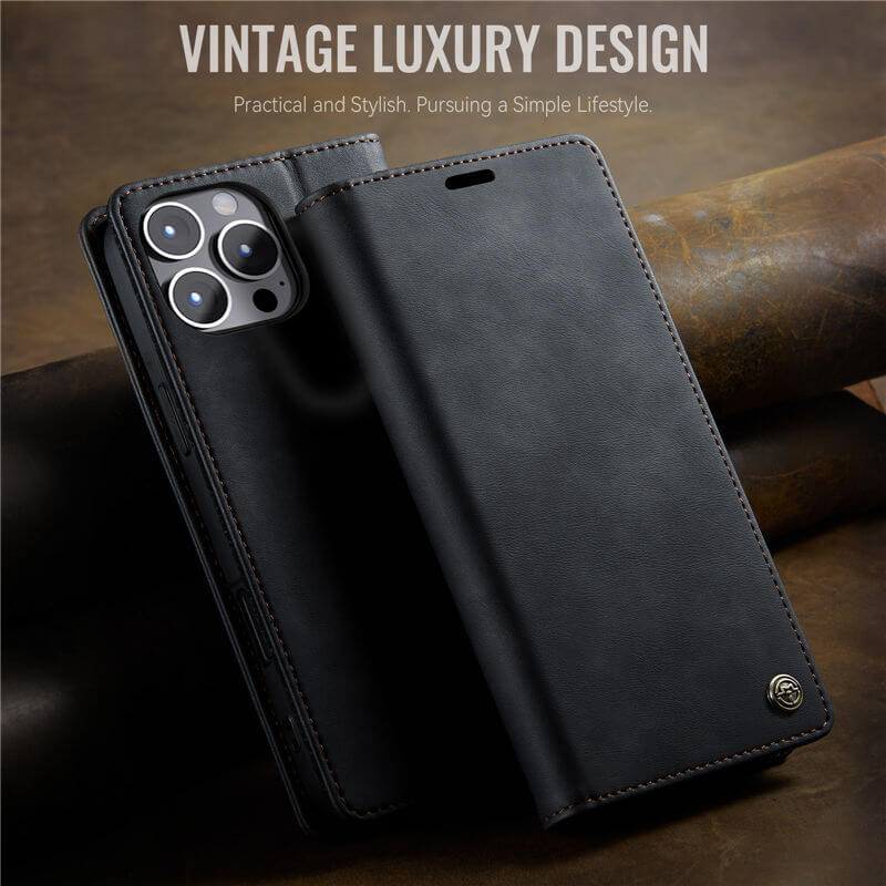 CaseMe iPhone 12/12 Pro Magnetic Wallet Case with RFID Protection