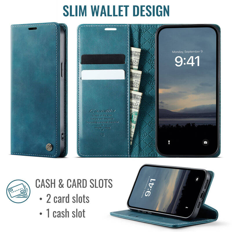 CaseMe iPhone 12 Pro Max Magnetic Wallet Case with RFID Protection