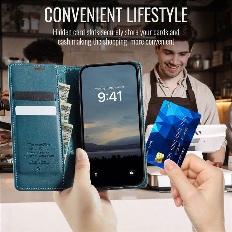 CaseMe iPhone 12 Pro Max Magnetic Wallet Case with RFID Protection