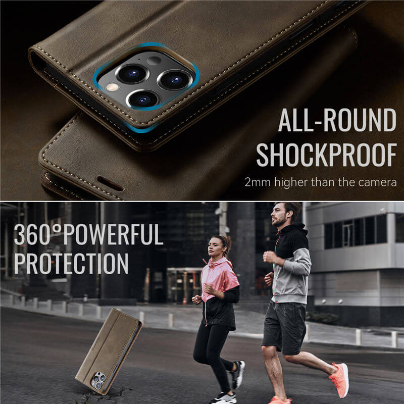 CaseMe iPhone 12/12 Pro Magnetic Wallet Case with RFID Protection