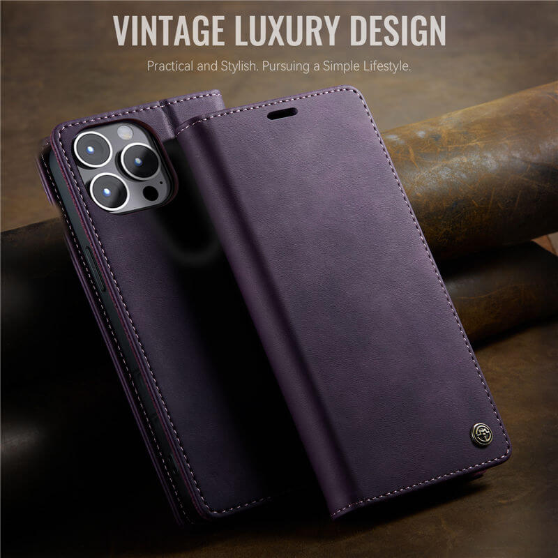 CaseMe iPhone 12 Pro Max Magnetic Wallet Case with RFID Protection