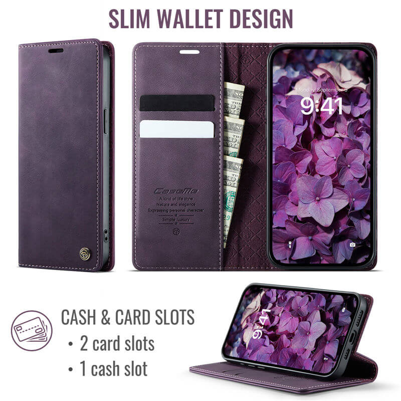CaseMe iPhone 12 Pro Max Magnetic Wallet Case with RFID Protection