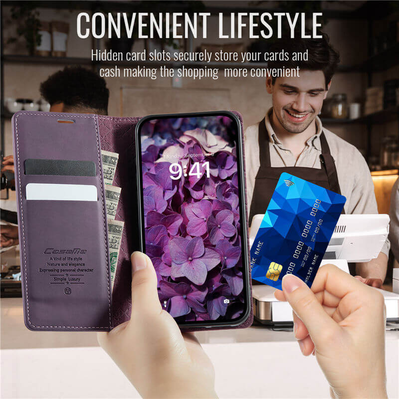 CaseMe iPhone 12 Pro Max Magnetic Wallet Case with RFID Protection