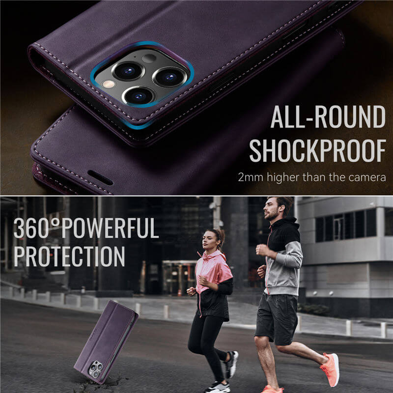 CaseMe iPhone 12 Pro Max Magnetic Wallet Case with RFID Protection