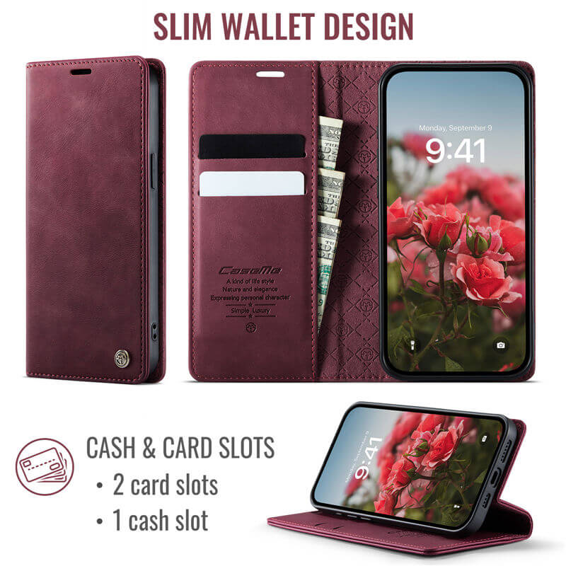 CaseMe iPhone 12 Pro Max Magnetic Wallet Case with RFID Protection