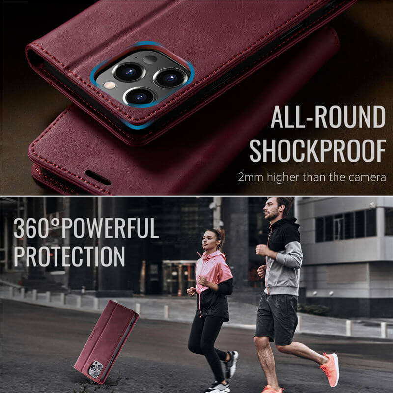 CaseMe iPhone 12 Pro Max Magnetic Wallet Case with RFID Protection