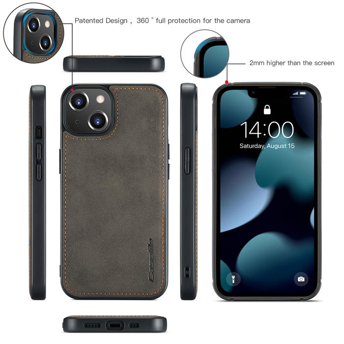 CaseMe iPhone 13 Multi-Functional Wallet Case Coffee