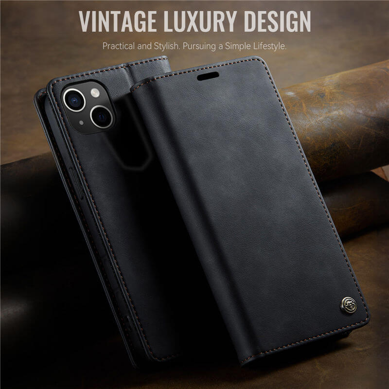 CaseMe iPhone 15 Magnetic Wallet Case with RFID Protection