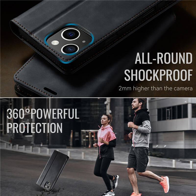 CaseMe iPhone 15 Magnetic Wallet Case with RFID Protection