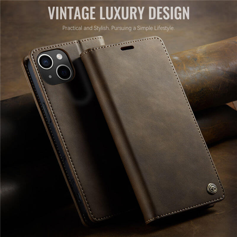 CaseMe iPhone 13 Mini Magnetic Wallet Case with RFID Blocking