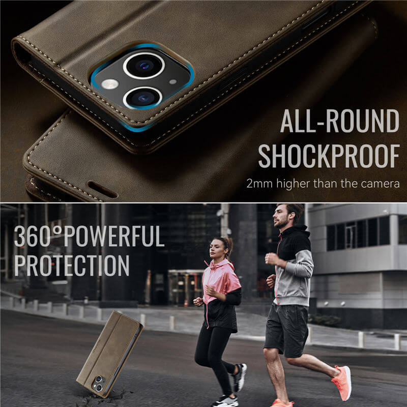 CaseMe iPhone 13 Mini Magnetic Wallet Case with RFID Blocking