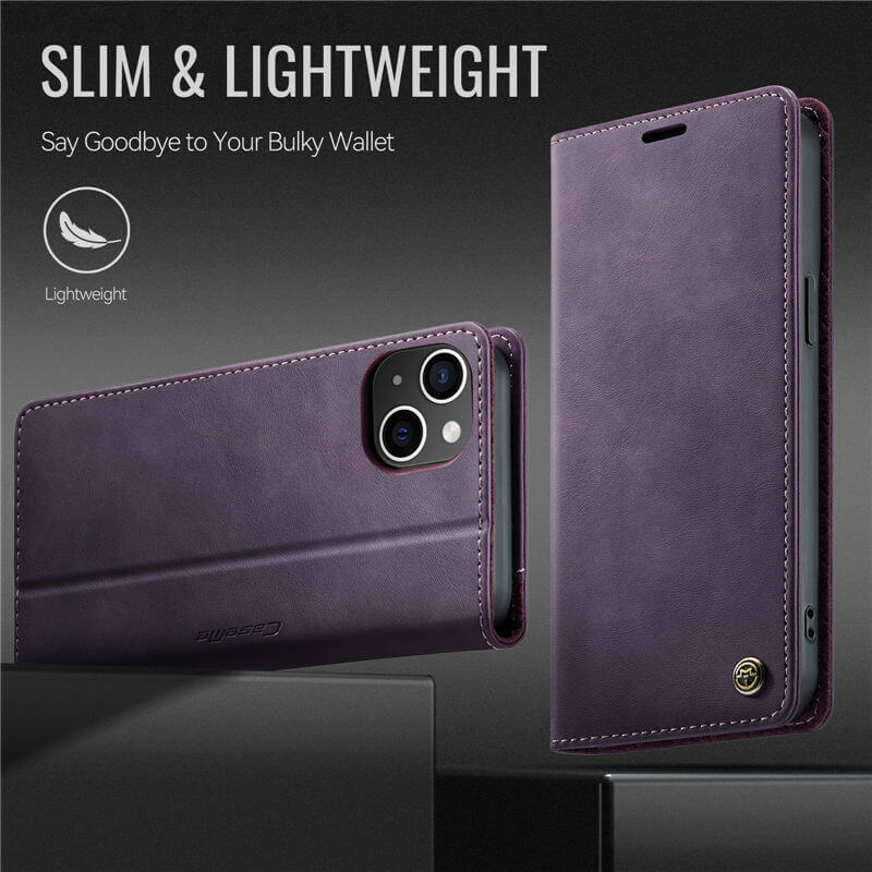 CaseMe iPhone 14 Plus Magnetic Wallet Case with RFID Blocking