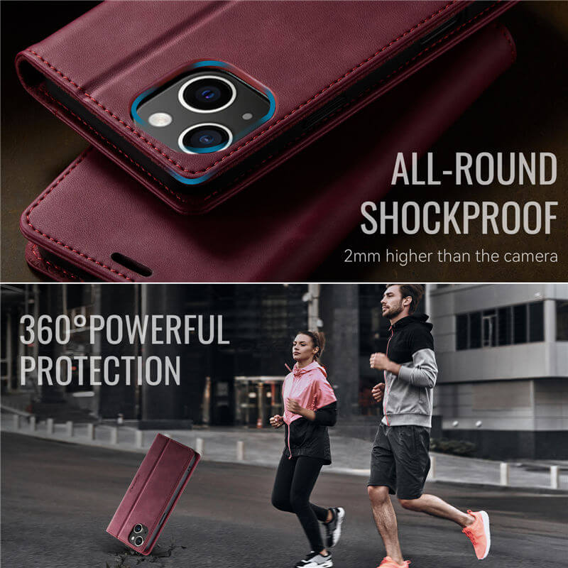 CaseMe iPhone 14 Magnetic Wallet Case with RFID Protection