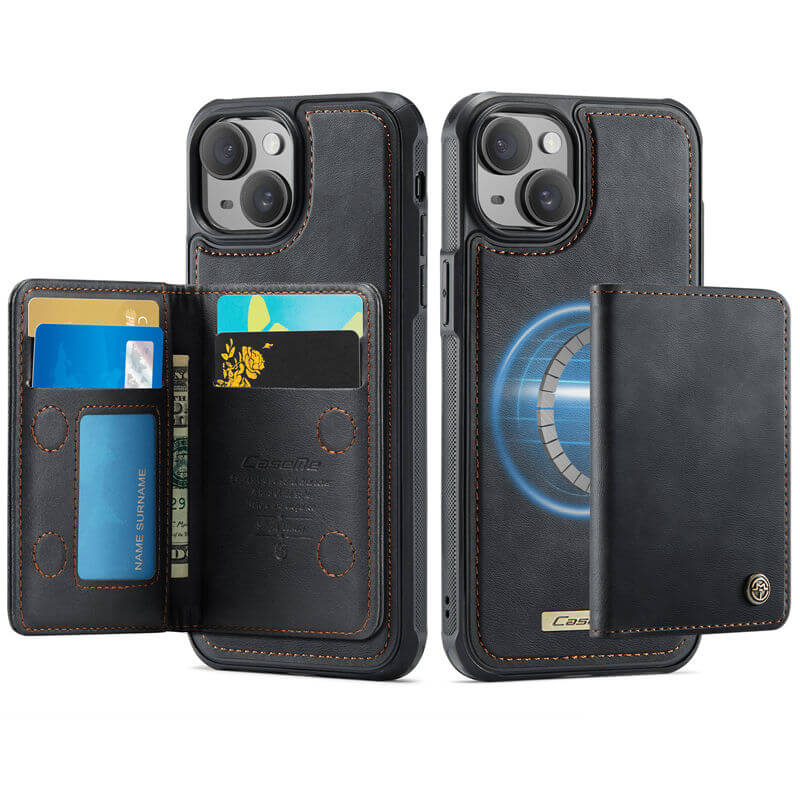 CaseMe iPhone 14 Plus 2-in-1 Magnetic Wallet Case with RFID Blocking