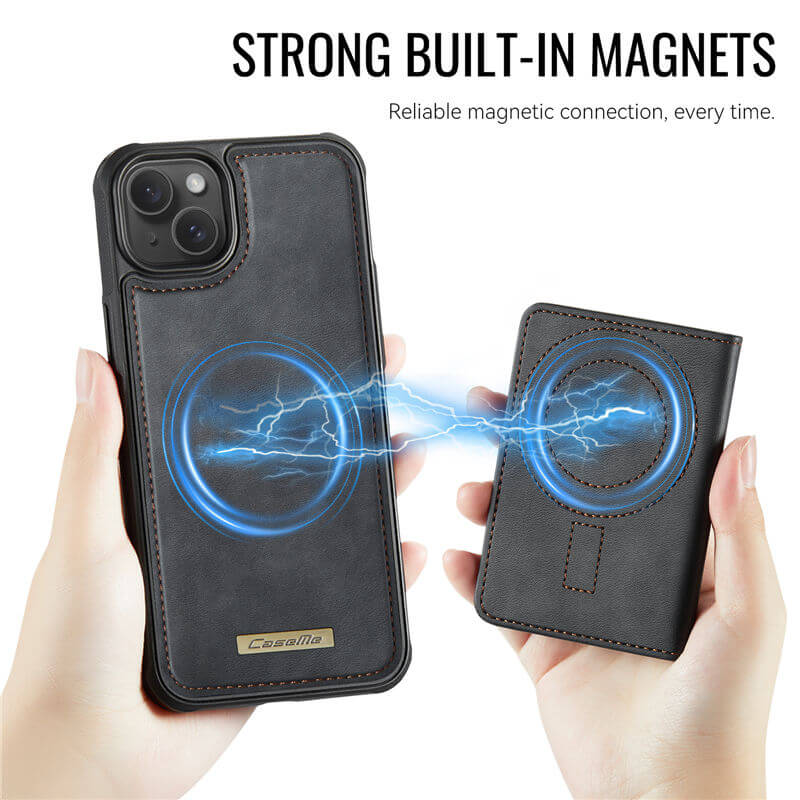 CaseMe iPhone 14 Plus 2-in-1 Magnetic Wallet Case with RFID Blocking