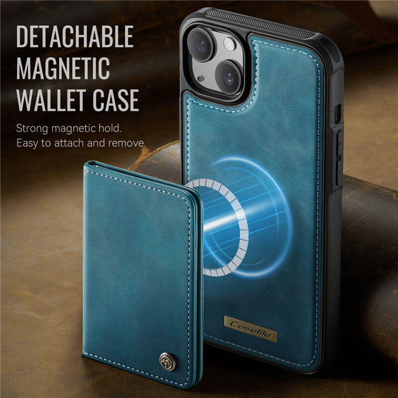 CaseMe iPhone 13 2-in-1 Magnetic Wallet Case with RFID Blocking