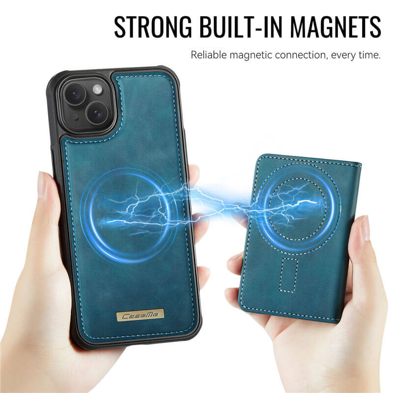 CaseMe iPhone 13 2-in-1 Magnetic Wallet Case with RFID Blocking