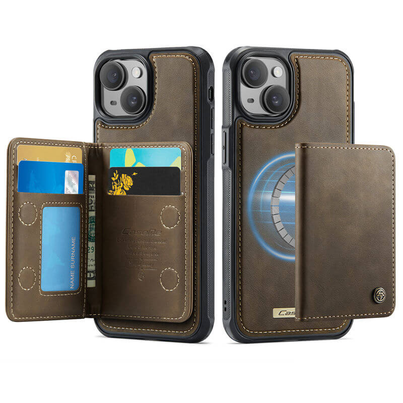 CaseMe iPhone 14 2-in-1 Magnetic Wallet Case with RFID Blocking