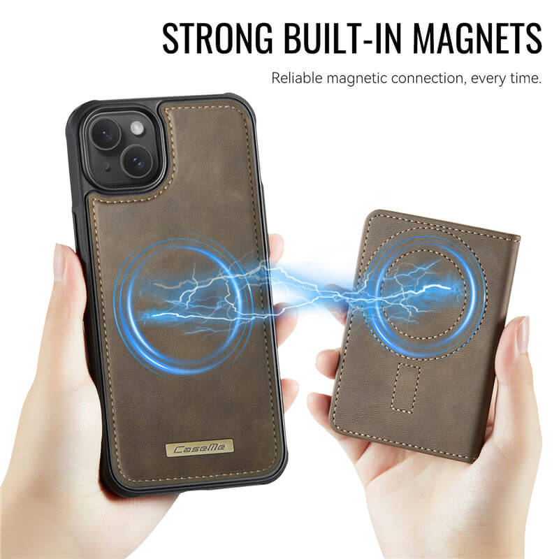 CaseMe iPhone 14 2-in-1 Magnetic Wallet Case with RFID Blocking