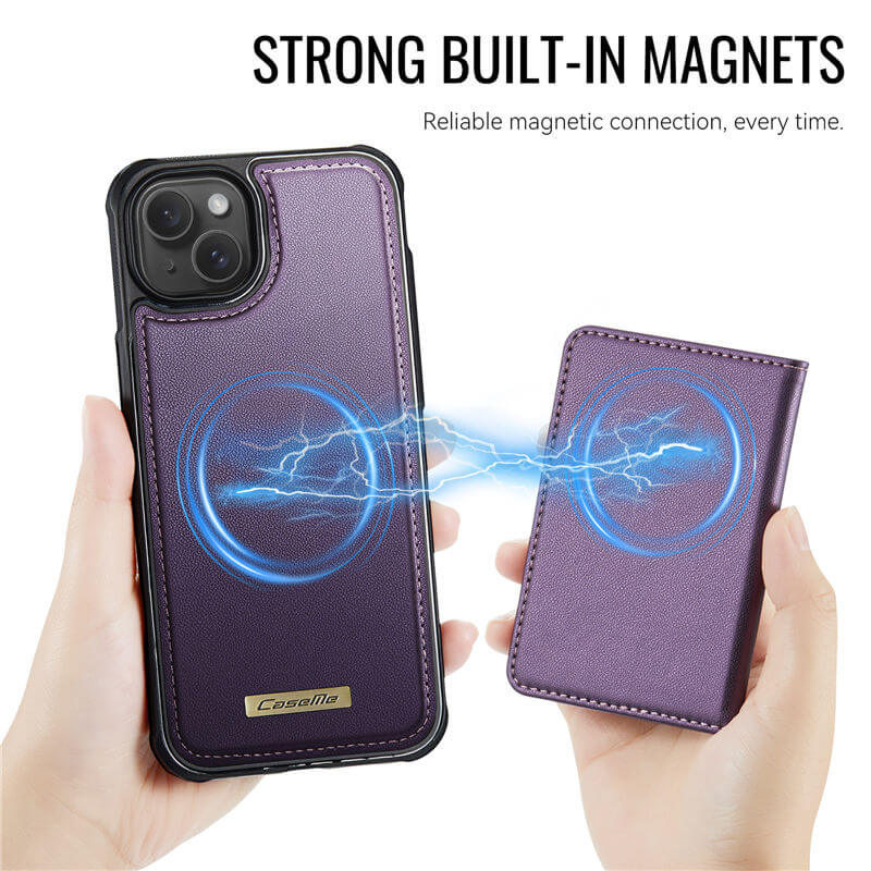 CaseMe iPhone 13 2-in-1 Magnetic Wallet Case with RFID Blocking