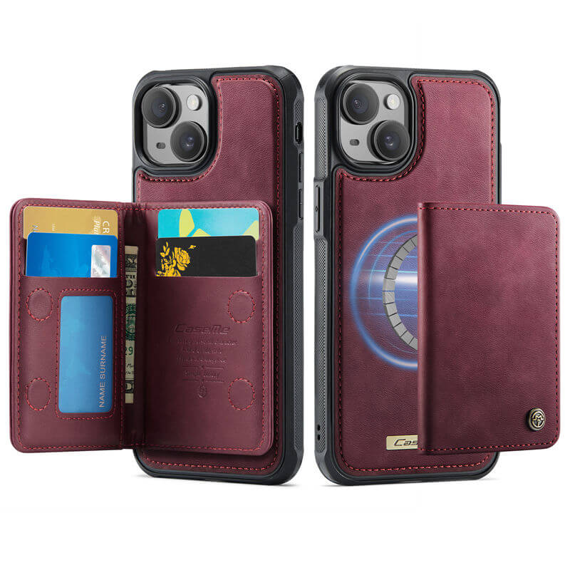 CaseMe iPhone 14 2-in-1 Magnetic Wallet Case with RFID Blocking