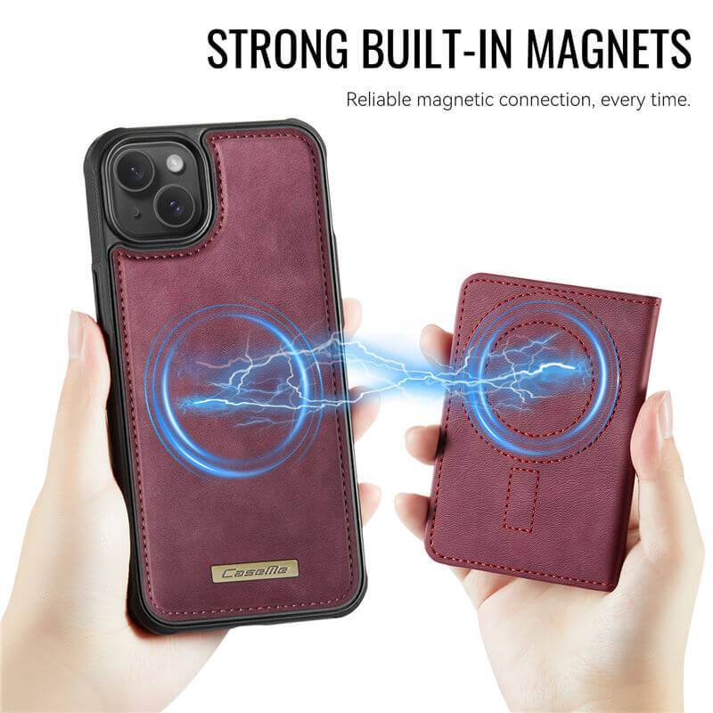 CaseMe iPhone 14 2-in-1 Magnetic Wallet Case with RFID Blocking