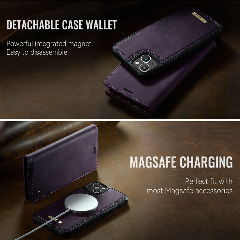 CaseMe iPhone 13 2-in-1 MagSafe Wallet Case with RFID Blocking
