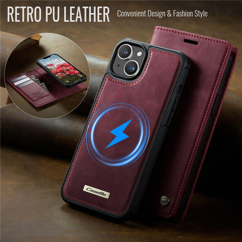 CaseMe iPhone 14 Plus 2-in-1 MagSafe Wallet Case with RFID Blocking