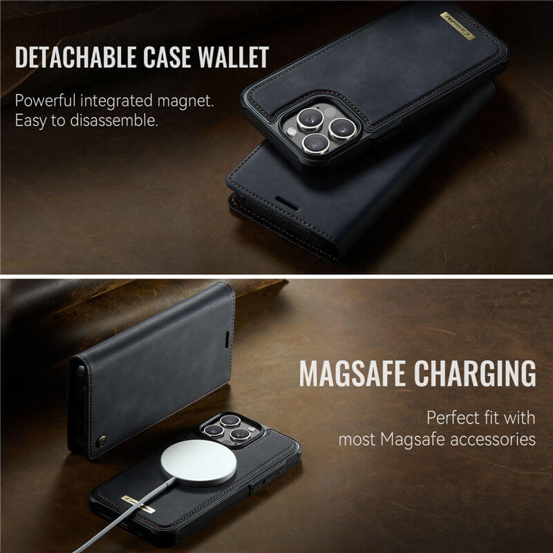 CaseMe iPhone 14 Pro Max 2-in-1 MagSafe Wallet Case with RFID Blocking
