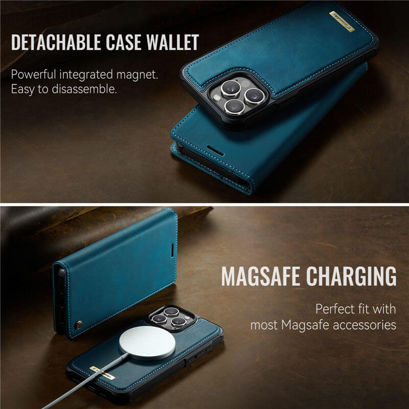 CaseMe iPhone 15 Pro 2-in-1 MagSafe Wallet Case with RFID Blocking