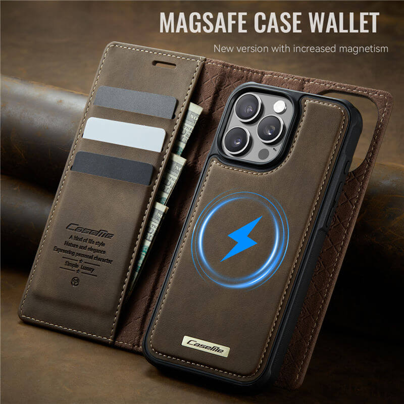 CaseMe iPhone 13 Pro 2-in-1 MagSafe Wallet Case with RFID Blocking